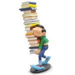 figurine-gaston-pile-de-livre