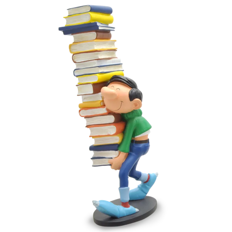 figurine-gaston-pile-de-livre