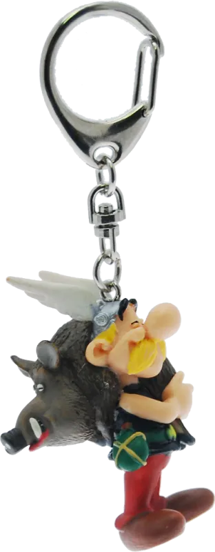 porte-cles-asterix-portant-un-sanglier