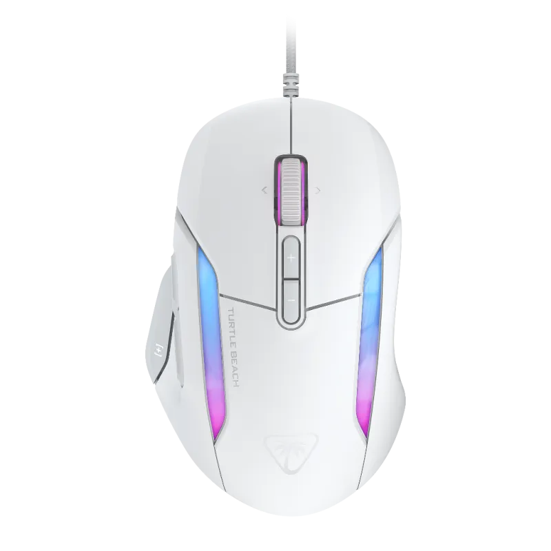 turtle-beach-kone-ii-arctic-white-wired-ergonomic-rgb-gaming-mouse-26k-dpi-optical-sensor-100m-click-life-optical-switches-23-customizable-inputs-4d-scroll-wheel-pure-ptfe-glides