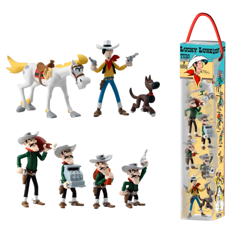 tubo-lucky-luke-7-figurines