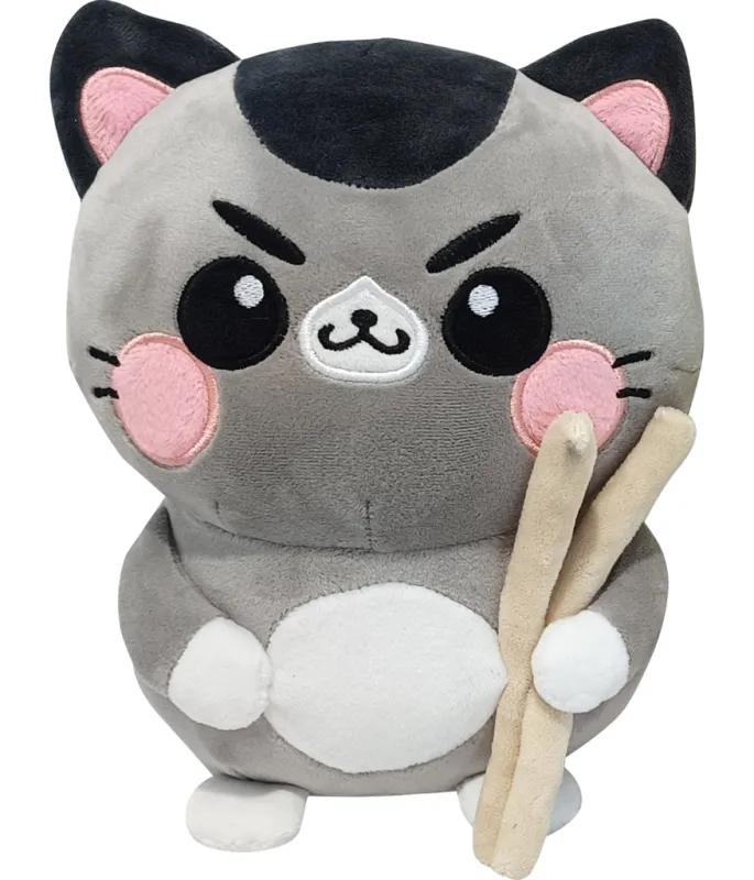 peluche-funny-cat-avec-baguettes-21-cm
