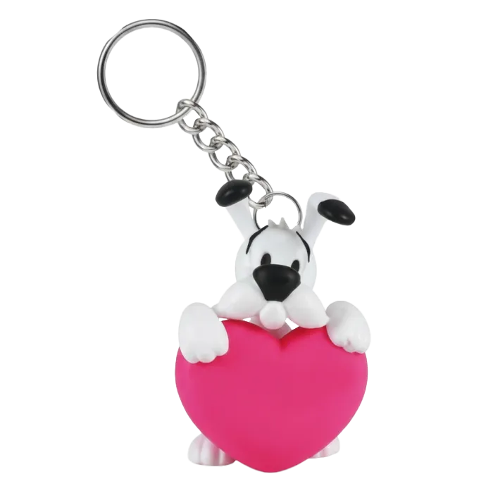 porte-cles-idefix-coeur-rose