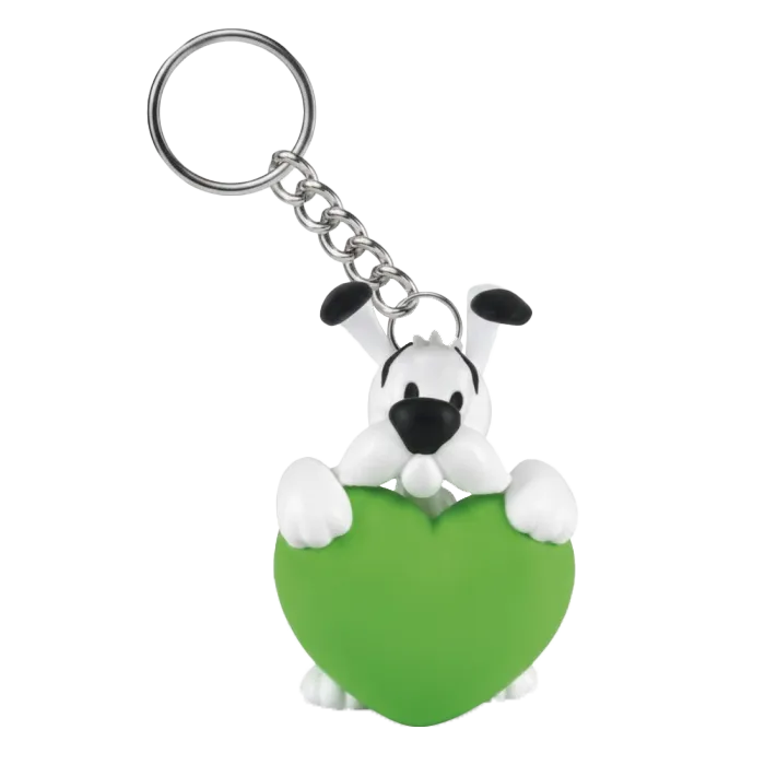 porte-cles-idefix-coeur-vert