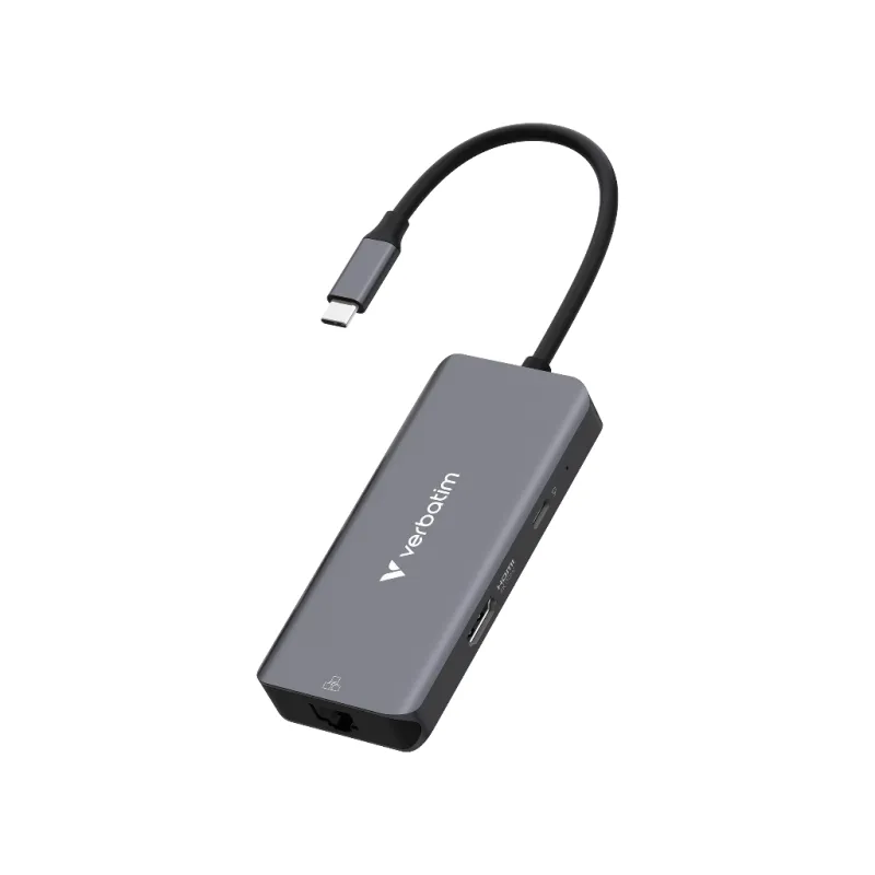 verbatim-usb-c-essentials-multiport-hub-6-ports-rj45-hdmi-usb-c-pd-3-x-usb-a-3-2-gen-1