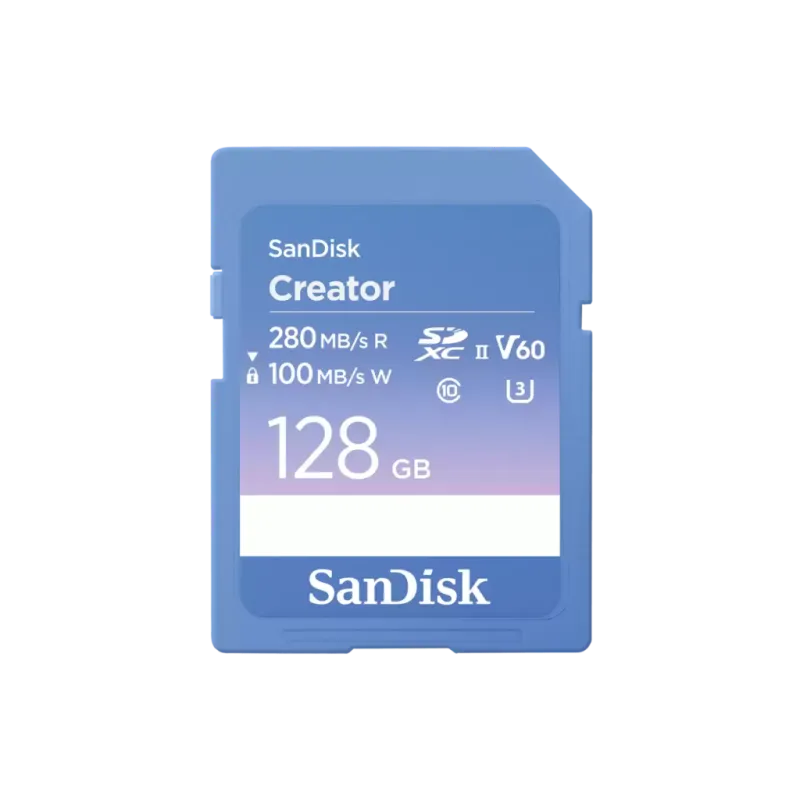 sandisk-sd-creator-uhs-ii-v60-128gb-280-100mb-s