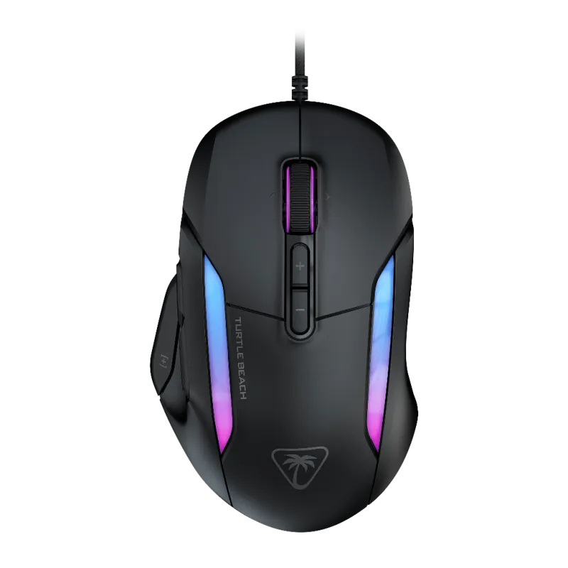 turtle-beach-kone-ii-ash-black-wired-ergonomic-rgb-gaming-mouse-26k-dpi-optical-sensor-100m-click-life-optical-switches-23-customizable-inputs-4d-scroll-wheel-pure-ptfe-glides