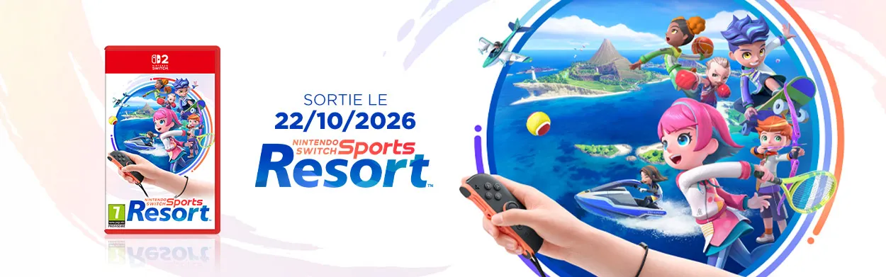 Bannière Nintendo Switch Sports Resort Switch 2