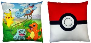 COUSSIN POKÉMON PIKACHU ET STARTER 40X40CM