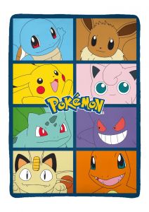 PLAID POLAIRE 8 POKÉMON 100X140CM