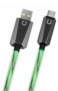 Câble LED vert de charge USB 2.0 A vers C