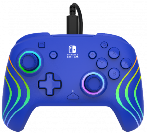 Manette filaire Afterglow Wave Bleu Switch