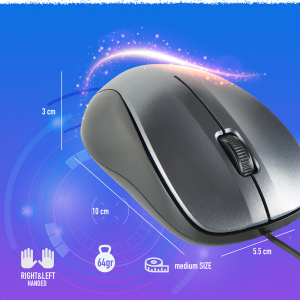 NGS SOURIS USB OPTICAL 1200DPI CREW GRAY