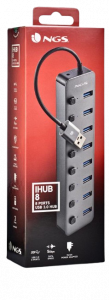 NGS HUB USB 3.0 DE 8 PORTS CHARGE 5V/3A