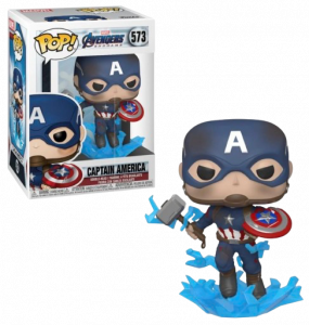 Figurine Pop! Captain America (avec bouclier et mjolnir)