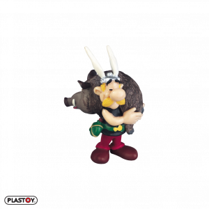 FIGURINE ASTERIX PORTANT UN SANGLIER