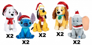 DISNEY X-MAS ASST PELUCHE 26CM