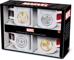 SET EXPRESSO 4 VERRES MARVEL