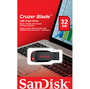 SANDISK CLE USB 32 Go 2.0 CRUZER BLADE NOIR ROUGE
