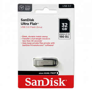 SANDISK ULTRA FLAIR CLE USB 32Go 3.0 POUR INTEL NE