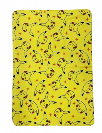 $PLAID POLAR POKEMON VISAGE PIKACHU 100x140CM