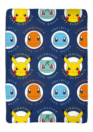 PLAID POLAR VISAGE POKEMON 100x140CM