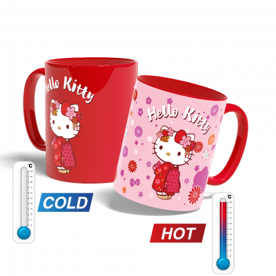 Mug heat change KIMONO - Hello Kitty
