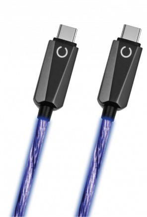 USB 2.0 C TO C CHARGING CABLE BLUE LED