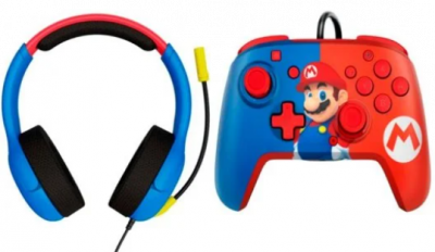 Ensemble Casque filaire AIRLITE & Manette filaire REMATCH: Denim Dash
