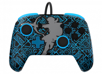 Rematch: Sheikah Shoot Noir, Bleu Manette USB de jeu Nintendo Switch