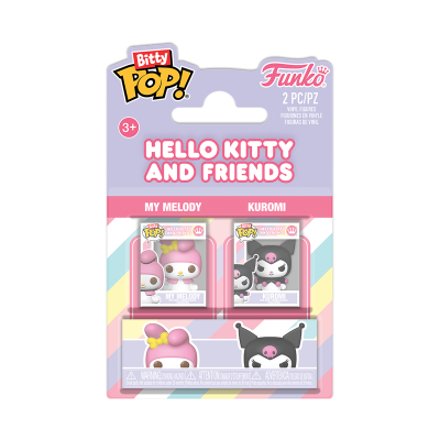 BITTY POP HELLO KITTY - MY MELODY & KUROMI (2PC