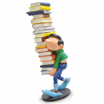 Figurine Gaston (pile de livre)