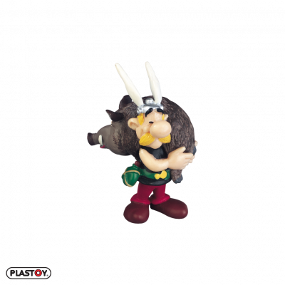 FIGURINE ASTERIX PORTANT UN SANGLIER