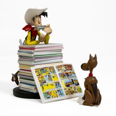 FIGURINE DE COLLECTION : LUCKY LUKE & RANTANPLAN P