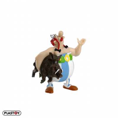 FIGURINE OBELIX PORTANT UN SANGLIER