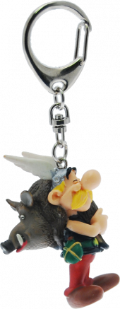 PORTE-CLES ASTERIX PORTANT UN SANGLIER