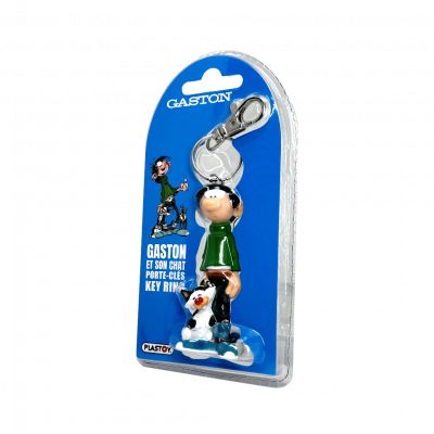PORTE-CLES GASTON ET SON CHAT BLISTER PACK