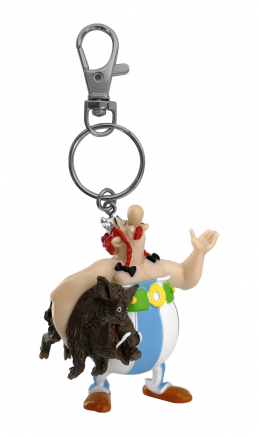 PORTE-CLES OBELIX PORTANT UN SANGLIER