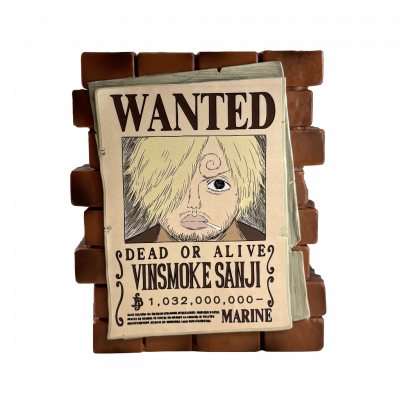 TIRELIRE AFFICHE WANTED SANJI