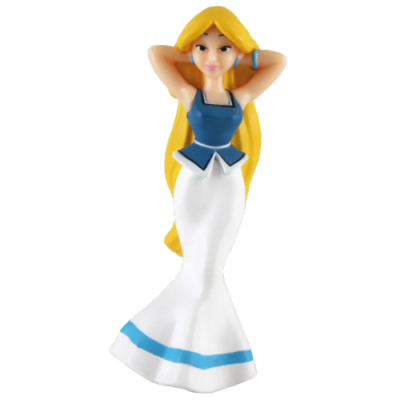 FIGURINE PVC - FALBALA MAINS DANS LES CHEVEUX
