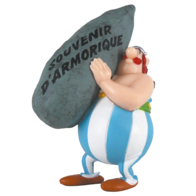 FIGURINE PVC - OBELIX MENHIR MESSAGE