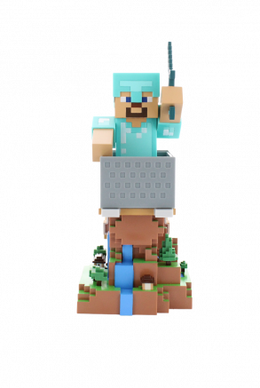 FIGURINE SUPPORT MINECRAFT STEVE ARMURE DIAMANT