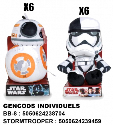Assortiment peluches Star Wars (12 pièces)