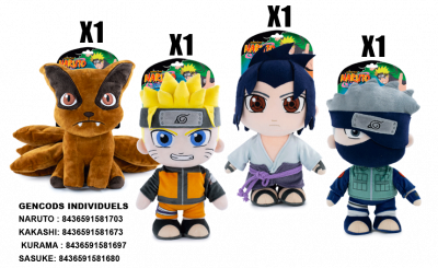 NARUTO ASST PELUCHE 27CM