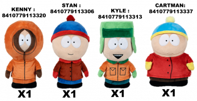SOUTH PARK ASST PELUCHE 27CM