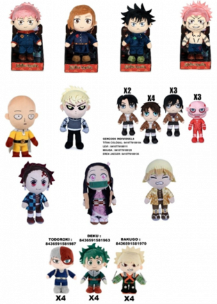 PROMO BOX PELUCHE MANGA 50 PCES