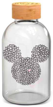 SMALL GLASS BOTTLE - MICKEY
