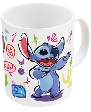 MUG PORCELAINE STITCH CHALK CLICK 325ML