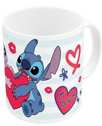 MUG PORCELAINE STITCH KISS KISS 325ML