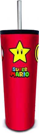 TUMBLER AVEC PAILLE INOX SUPER MARIO 770ML